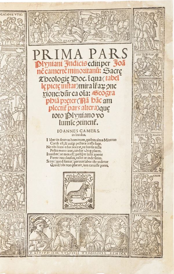 Gaio Plinio Secondo (Plinio il vecchio) De Naturalis Historiae... Venezia, Melchiorre Sessa, 1525