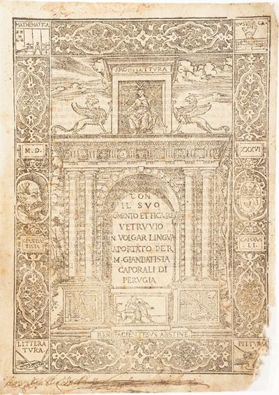 Marco Vitruvio Pollione Architettura con il Suo Comento Et Figure Vetruvio in Volgar Lingua per M...