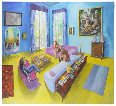 News from the sofa, olio su tela