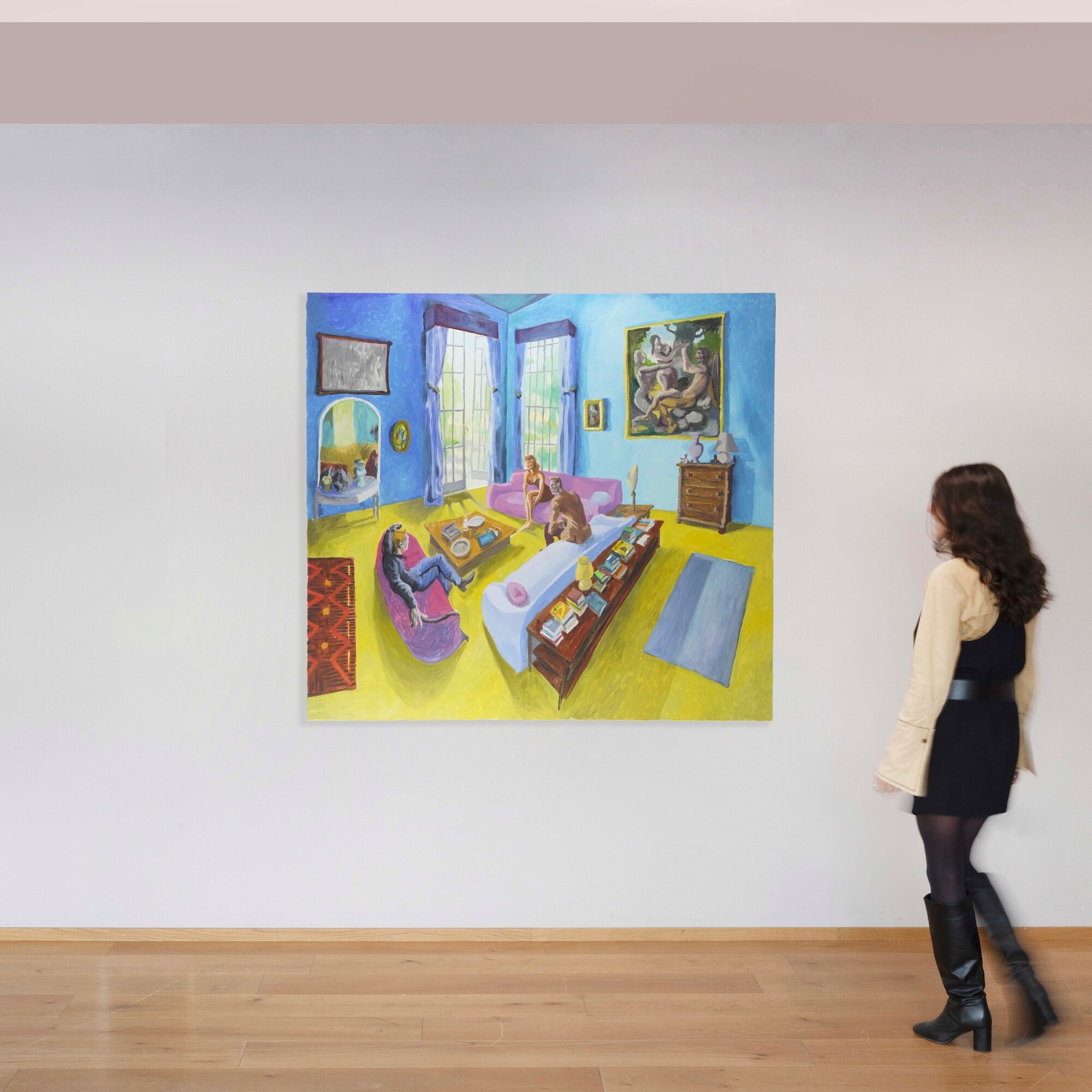 Alessandro Bazan - News from the sofa, olio su tela