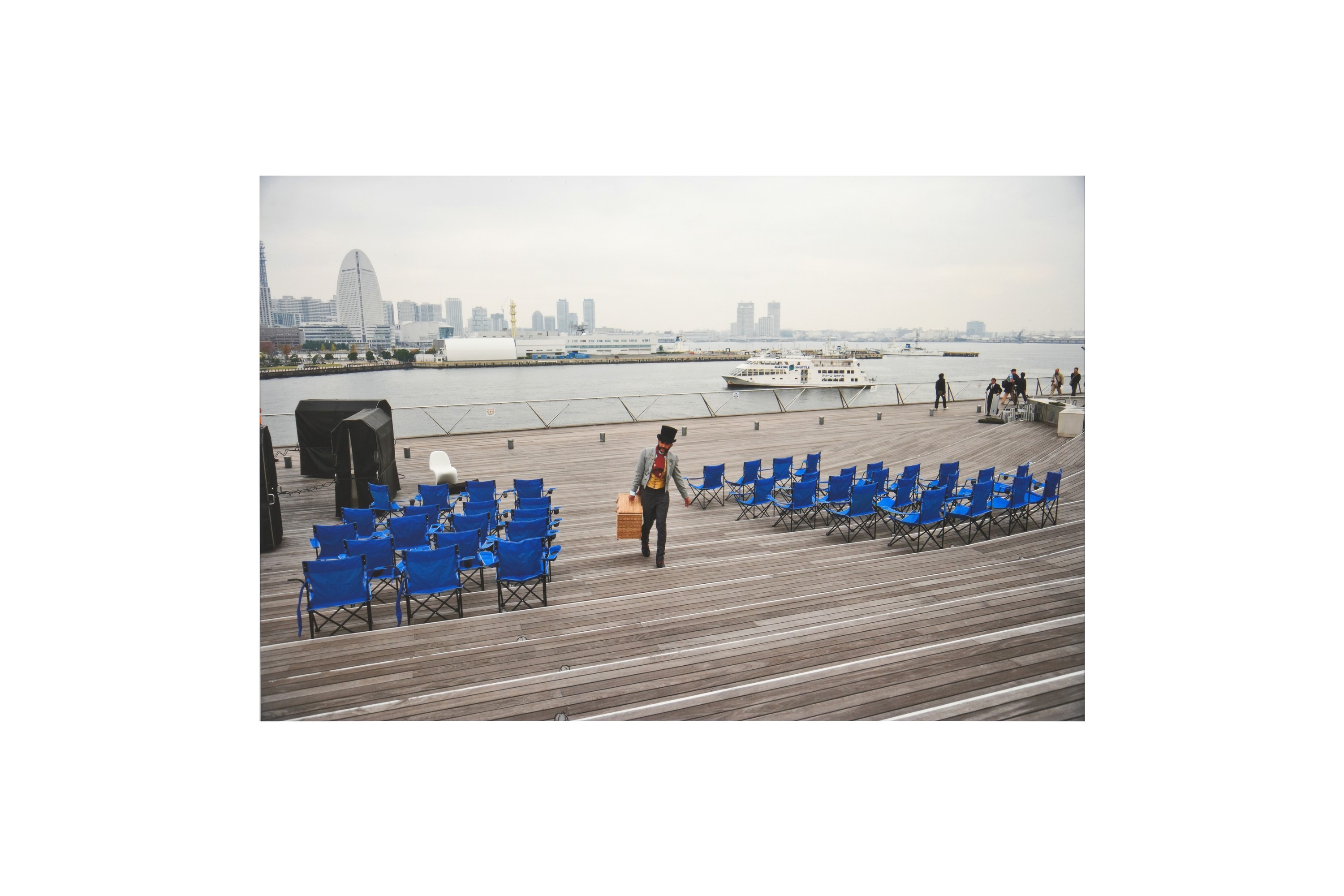 Nikhil Chopra - Yog Raj Chitrakar: Memory Drawing IV (yokohama: Blue Chairs)