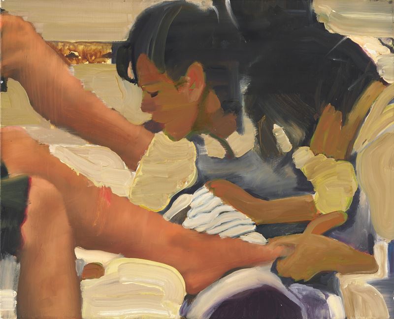 Daniele Galliano : La cura del corpo  (2004)  - olio su tela - Asta Arte Moderna e Contemporanea - Cambi Casa d'Aste