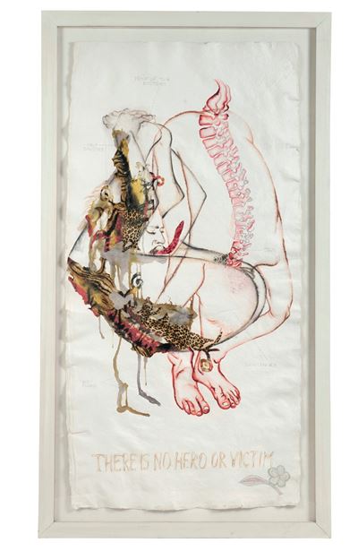 There is no hero or victim, tecnica mista su carta, 2009