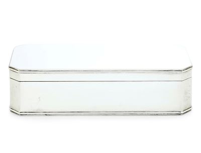 Bartolini Bartolozzi, Scatola in argento fuso e sagomato (Firenze) per Serra Roma, XX secolo
