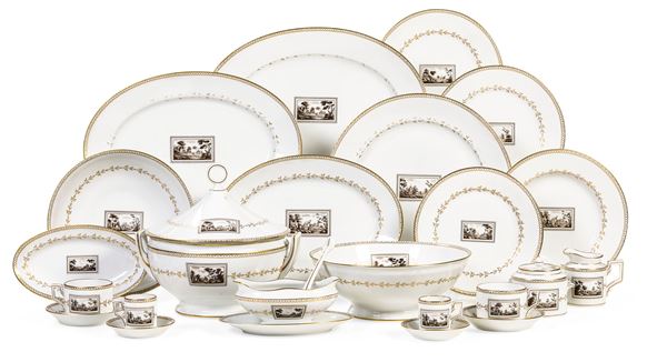 Servizio da tavola “Fiesole" Doccia, Manifattura Richard Ginori, XX secolo 