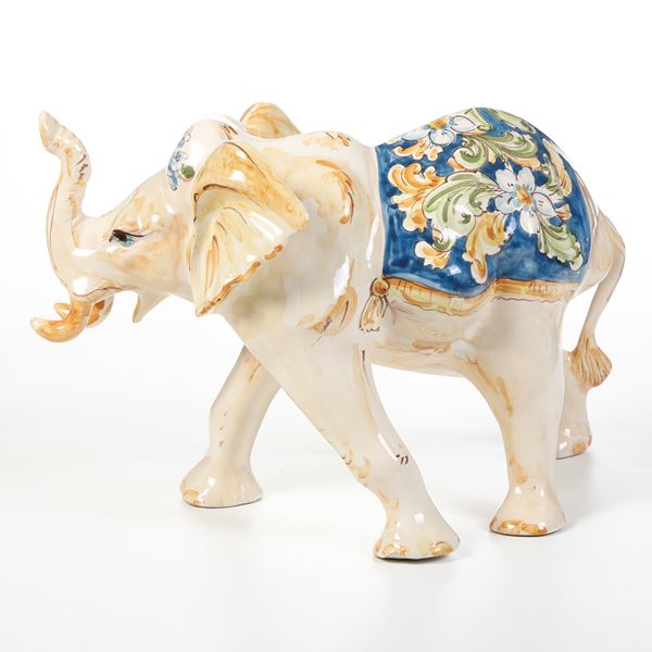 Figura di elefante. Rovereto, Manifattura Leonardi, XX secolo. 