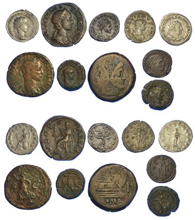 Repubblica e Impero Romano. Lotto di Dieci Monete.