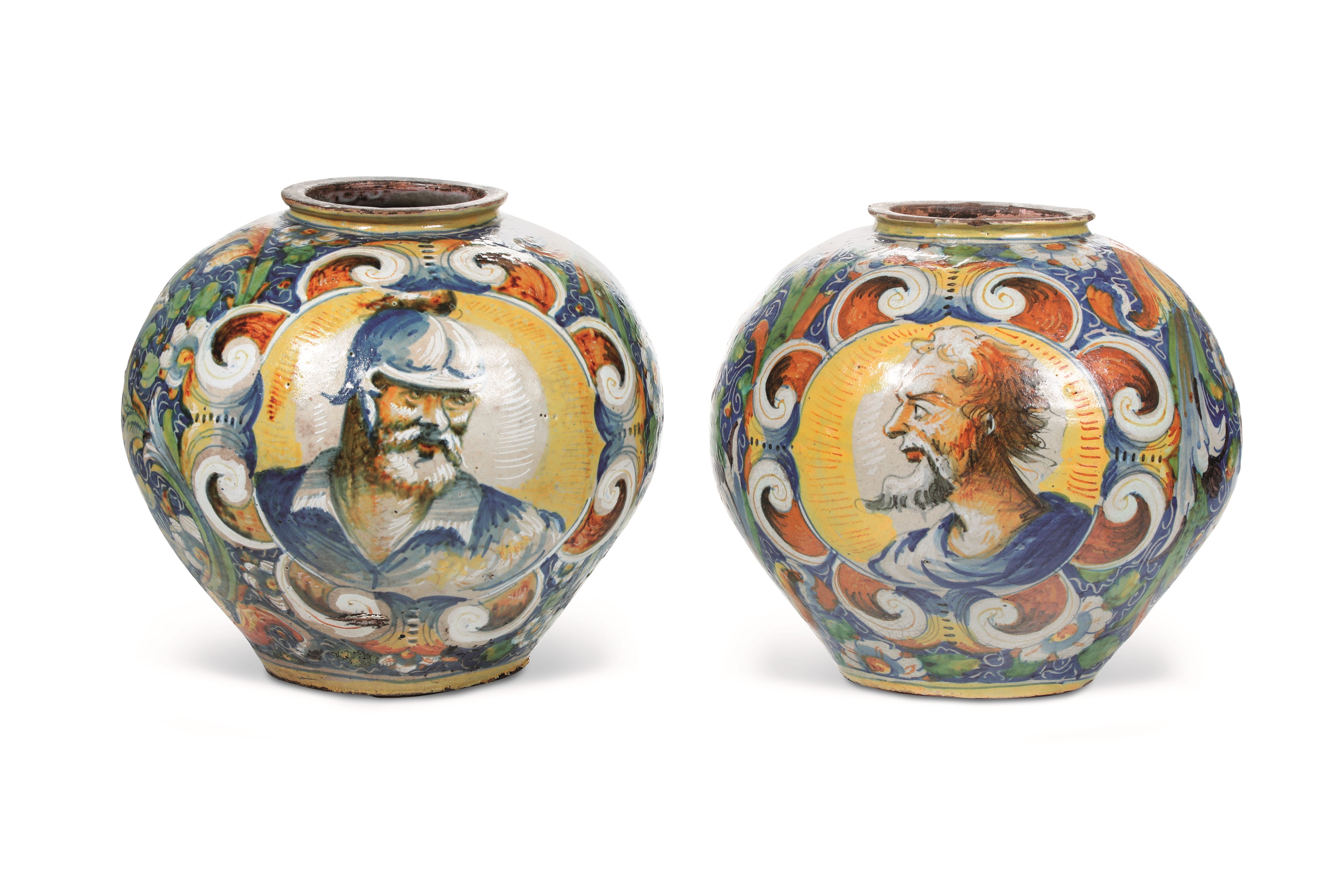 Coppia di Vasi Globularivenezia, Bottega di Mastro Domenego, Seconda Metà del XVI Secolo