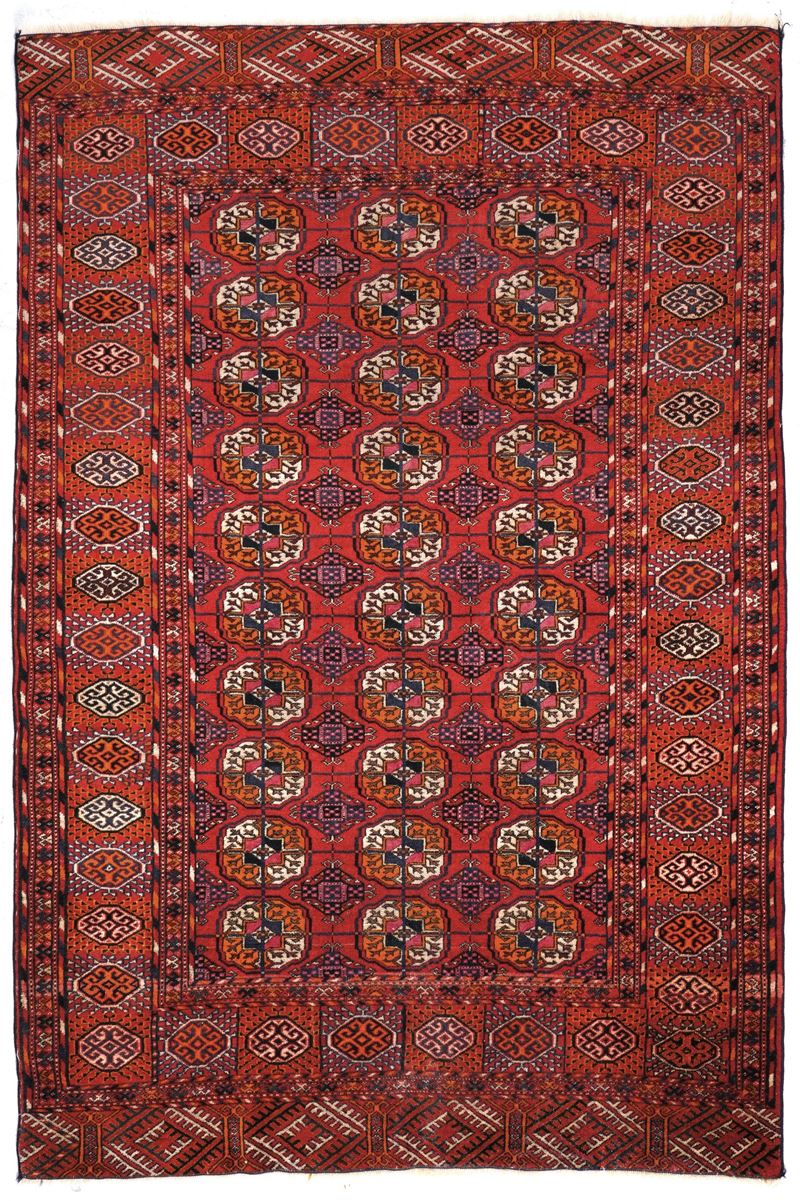 Tappeto Turkmeno inizio XX secolo  - Auction Carpets - Cambi Casa d'Aste