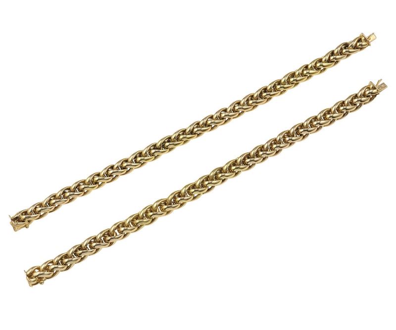 Two gold bracelets  - Auction Vintage Jewellery - Cambi Casa d'Aste