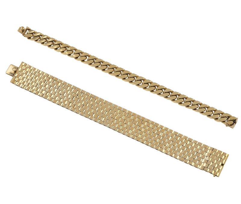 Two gold bracelets  - Auction Jewels - Cambi Casa d'Aste