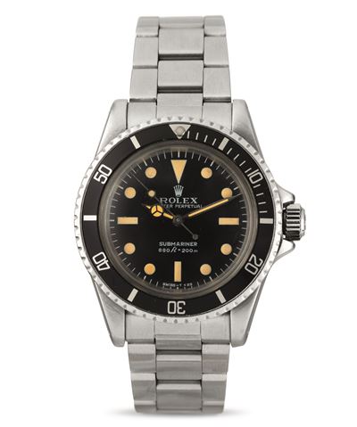 Submariner 5513 in Acciaio con Quadrante Nero Pallettoni, Movimento Automatico, Ghiera Girevole e...