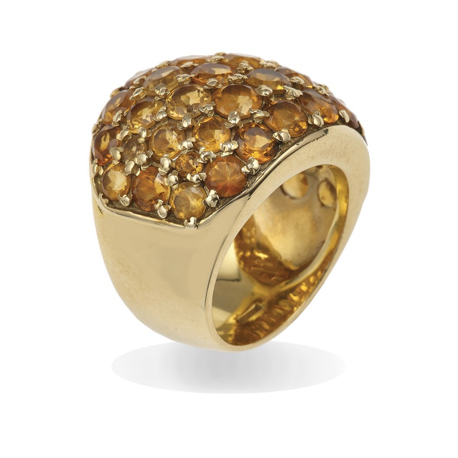 Anello con Quarzi Citrini