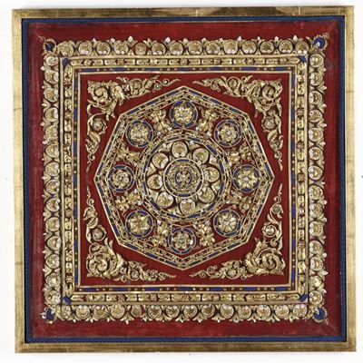 Pannello Decorativo. Manifattura Italiana del XIX Secolo