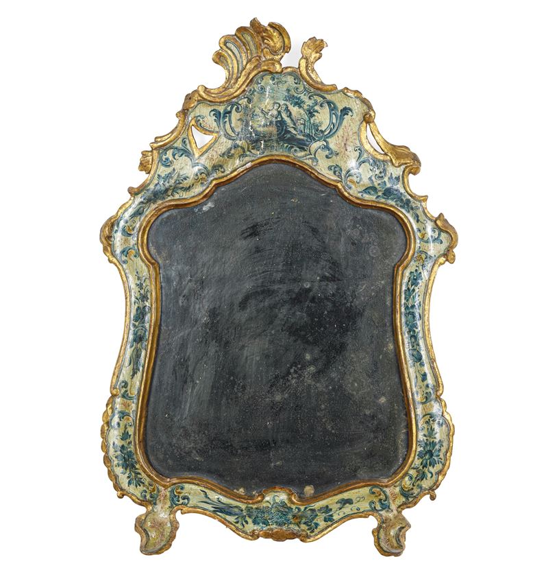 Specchiera laccata. Venezia, XVIII secolo  - Asta Dimore Italiane - Cambi Casa d'Aste
