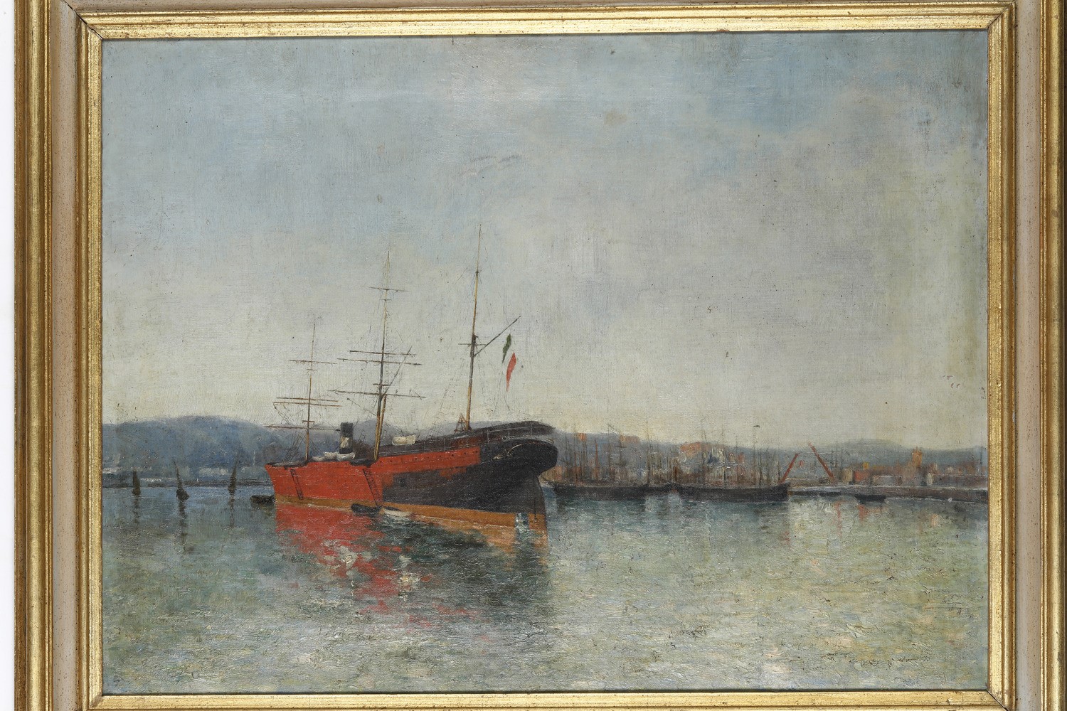 Agostino Fossati - Porto con Navi