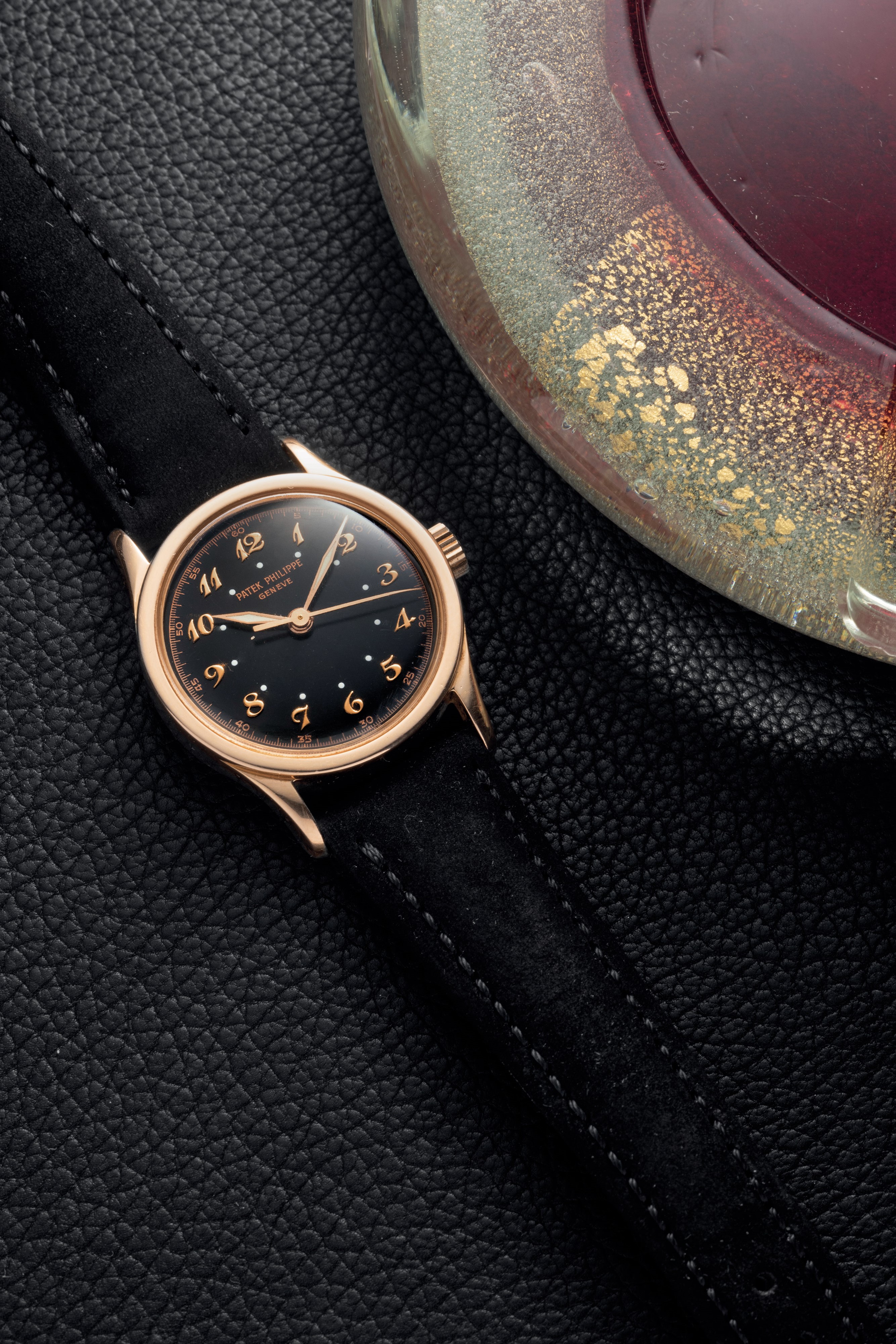 Patek Philippe - Raro ed Affascinante Calatrava Ref 2555 in Oro Rosa 18k, Secondi Centrali Quadra...