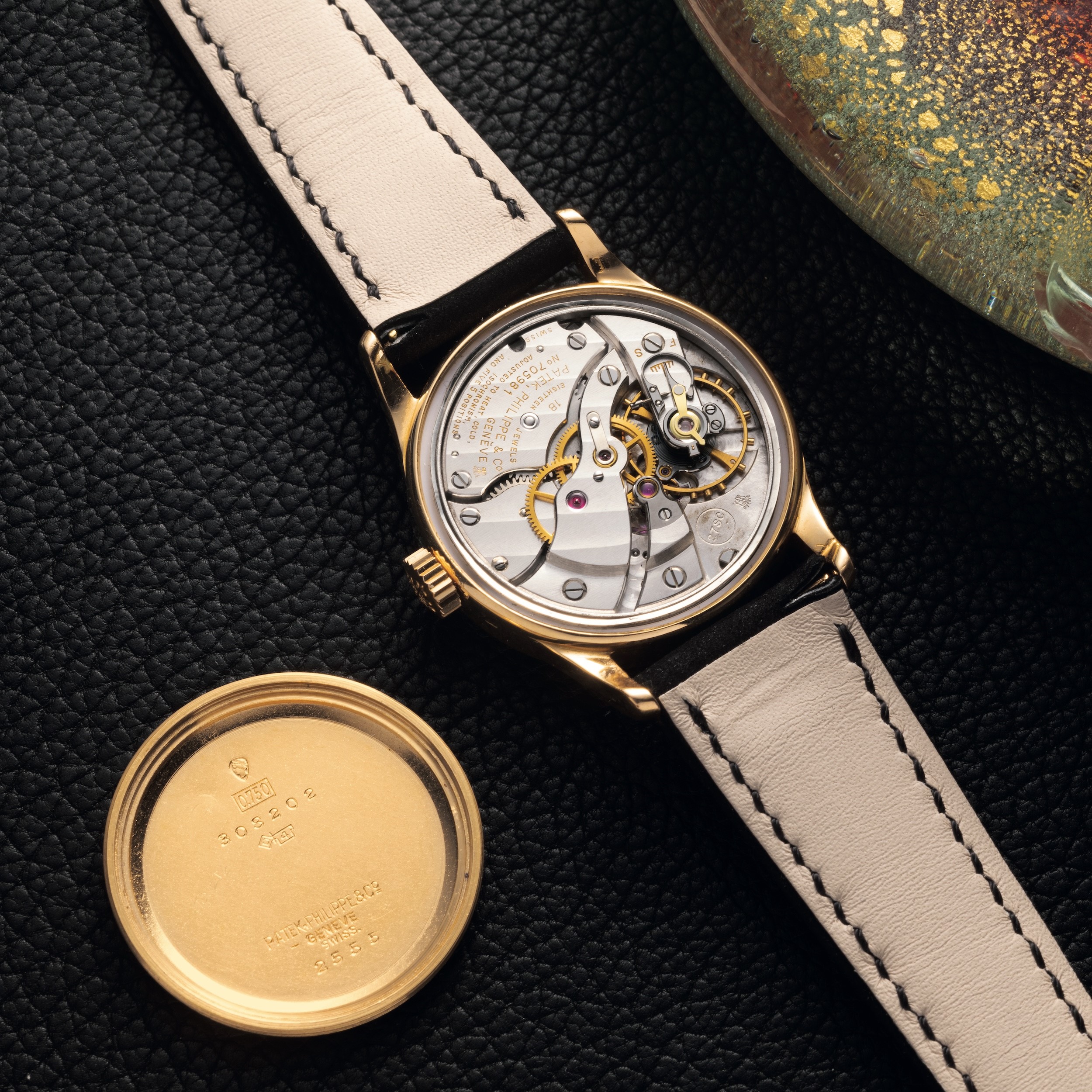 Patek Philippe - Raro ed Affascinante Calatrava Ref 2555 in Oro Rosa 18k, Secondi Centrali Quadra...