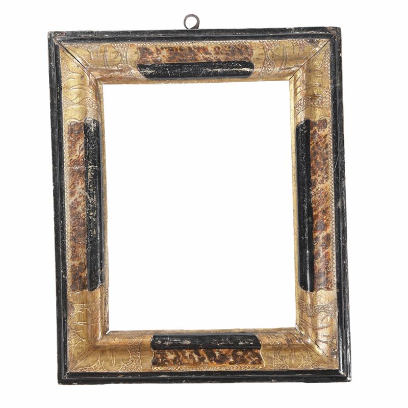 Cornice in legno laccato e dorato. Marche XVII-XVIII secolo  - Auction Antique Frames - Cambi Casa d'Aste