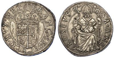 Milano. Francesco II Sforza, 1521-1535. Testone.