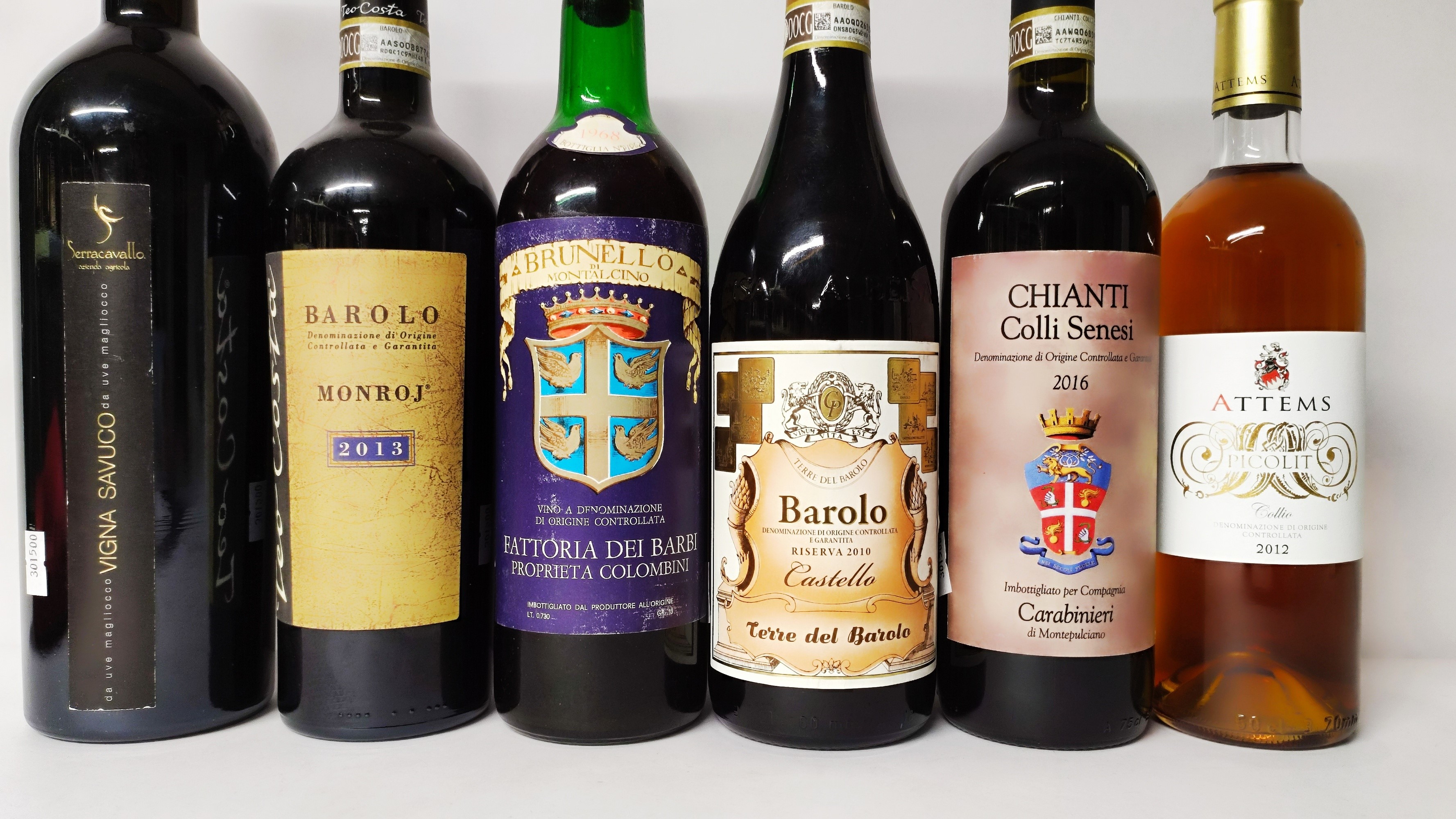 Vigna Savuco, Teo Costa, Fattoria dei Barbi, Terre del Barolo, Colli Senesi, Attemis