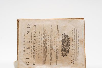 Trutta Gio Battista Novello Giardino della Pratica ed Esperienza... Diviso in 3 Libri nel Primo d...