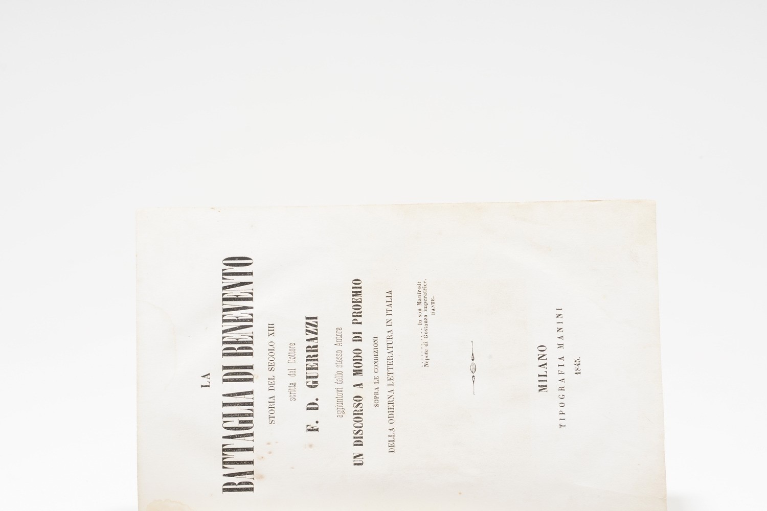Marinelli Marc'antonio il Terzo Novissimo Ossia L'inferno in Terza Rima D'un Italiano. Italia 182...
