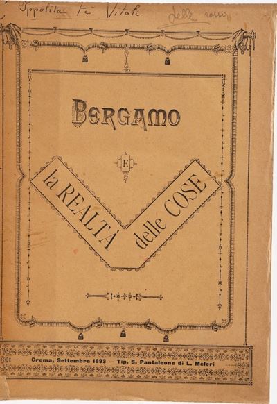 Bergamo-edizioni di Interesse Bergamasco 8 Opere di Interesse Bergamasco o Stampate a Bergamo