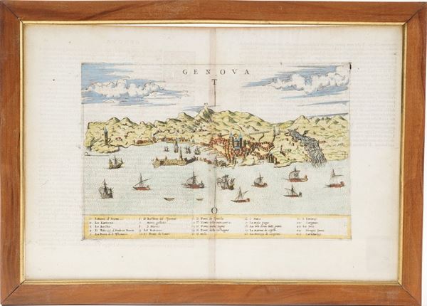 Genova - vedute Genova, vedute viste dal mare. Secolo XVI-XVII