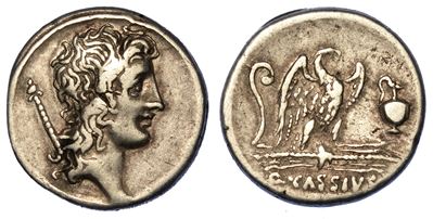 Cassia. Q. Cassius Longinus, 55 a.C. Denario.
