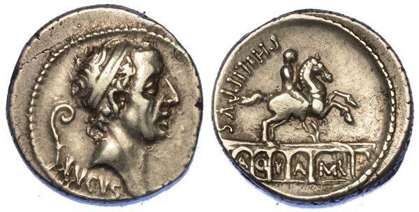 MARCIA. L. Marcius Philippus, 57 a.C. Denario