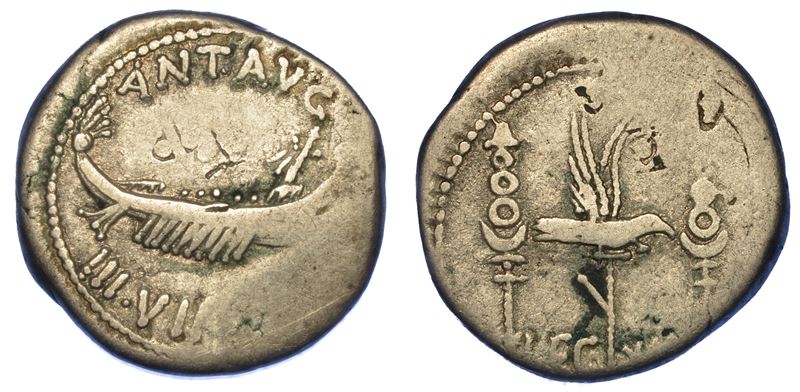 MARC’ANTONIO (+30 a.C.). Denario, anni 32-31 a.C. Zecca itinerante con Marc’Antonio.  - Auction Numismatics - Cambi Casa d'Aste