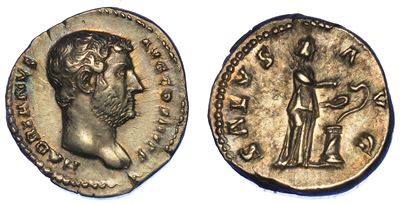 Adriano, 117-138. Denario, Anni 134-138. Roma.