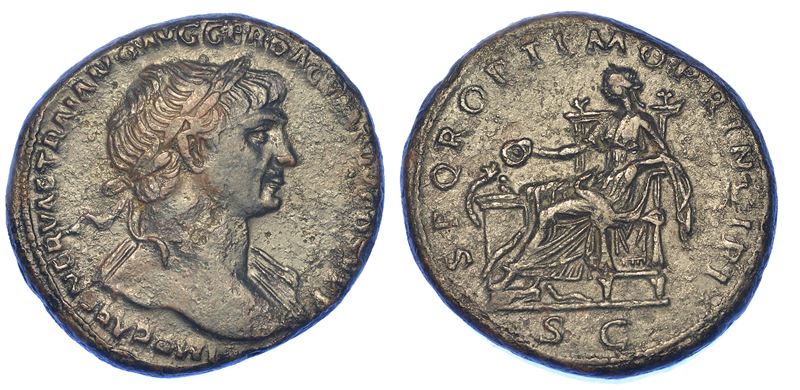TRAIANO, 98-117. Asse, anni 104–111.  - Auction Numismatics - Cambi Casa d'Aste
