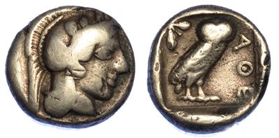 Attica - Atene. Dracma, Anno 430 a.C.