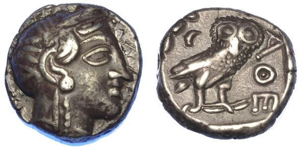 ATTICA - ATENE. Tetradracma, dopo il 449 a.C.