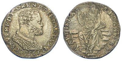 Firenze. Cosimo i De' Medici, 1537-1574. Testone 1565.