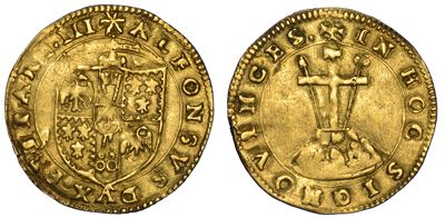 Ferrara. Alfonso i D'este, 1505-1534. Scudo D'oro.