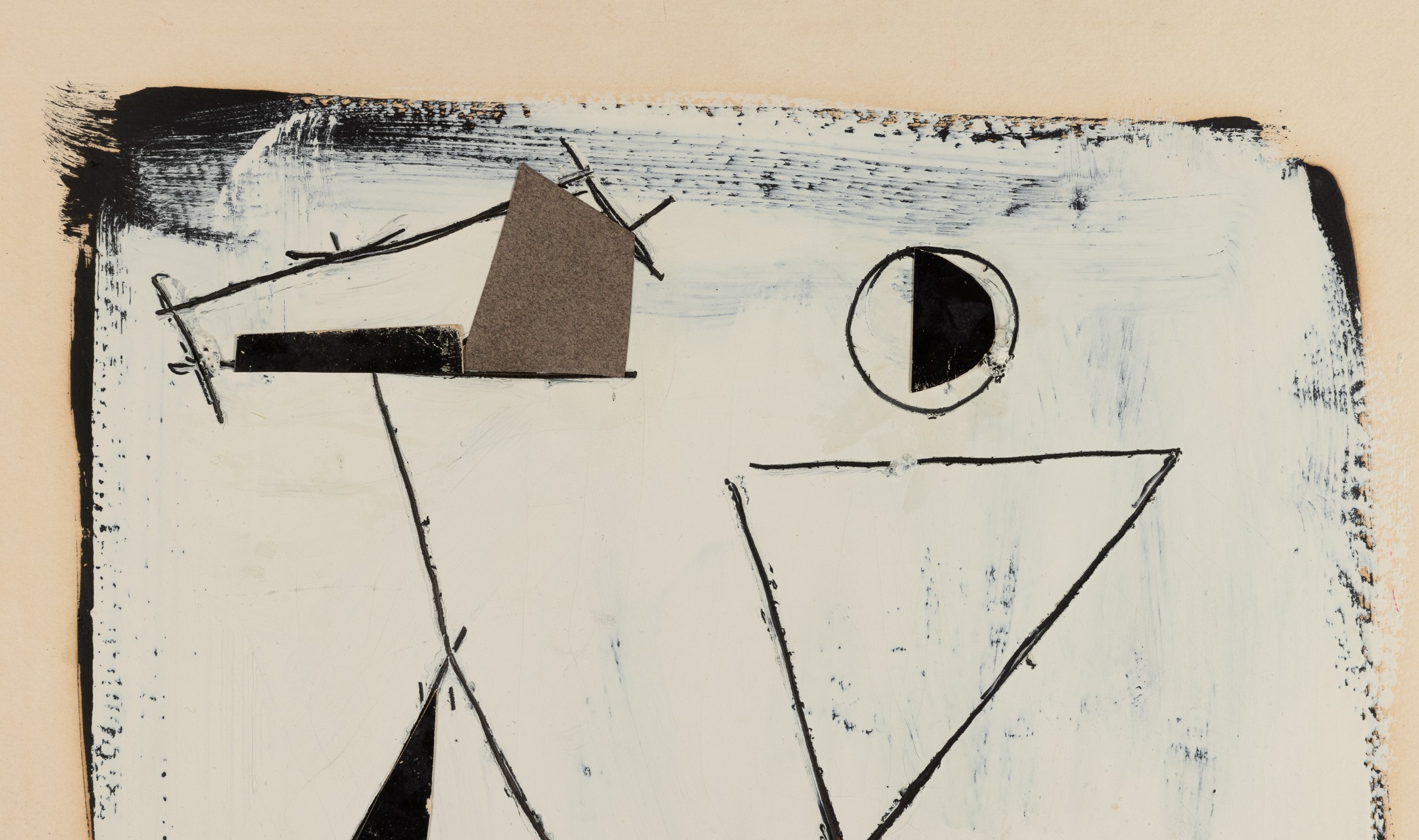 Marino Marini - Senza titolo (1959), collage e tempera su carta intelata