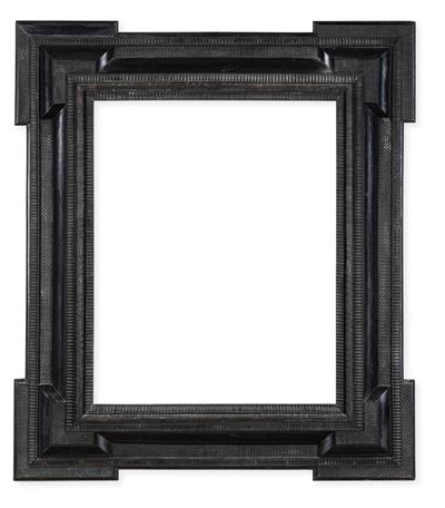 Cornice Guillochè in Legno Intagliato ed Ebanizzato, Fine XVIII-XIX Secolo