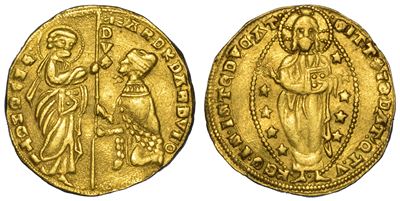 Chio (maona), 1347-1566. Ducato. Imitazione a Nome di Andrea Dandolo (1341-1354.).