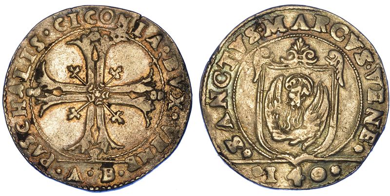 VENEZIA. PASQUALE CICOGNA, 1585-1595. Scudo della Croce.  - Auction Numismatics - Cambi Casa d'Aste