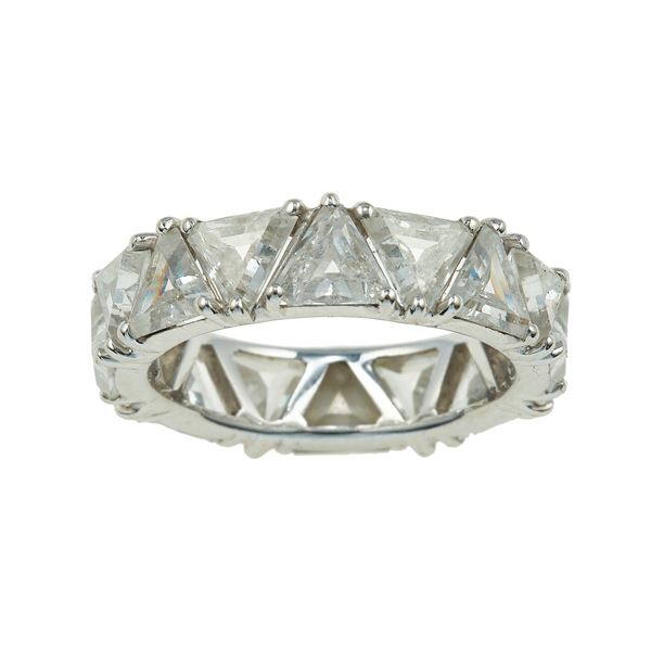 Anello con diamanti taglio trilliant per ct 4.50 circa