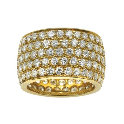 Anello a Fascia con Diamanti
