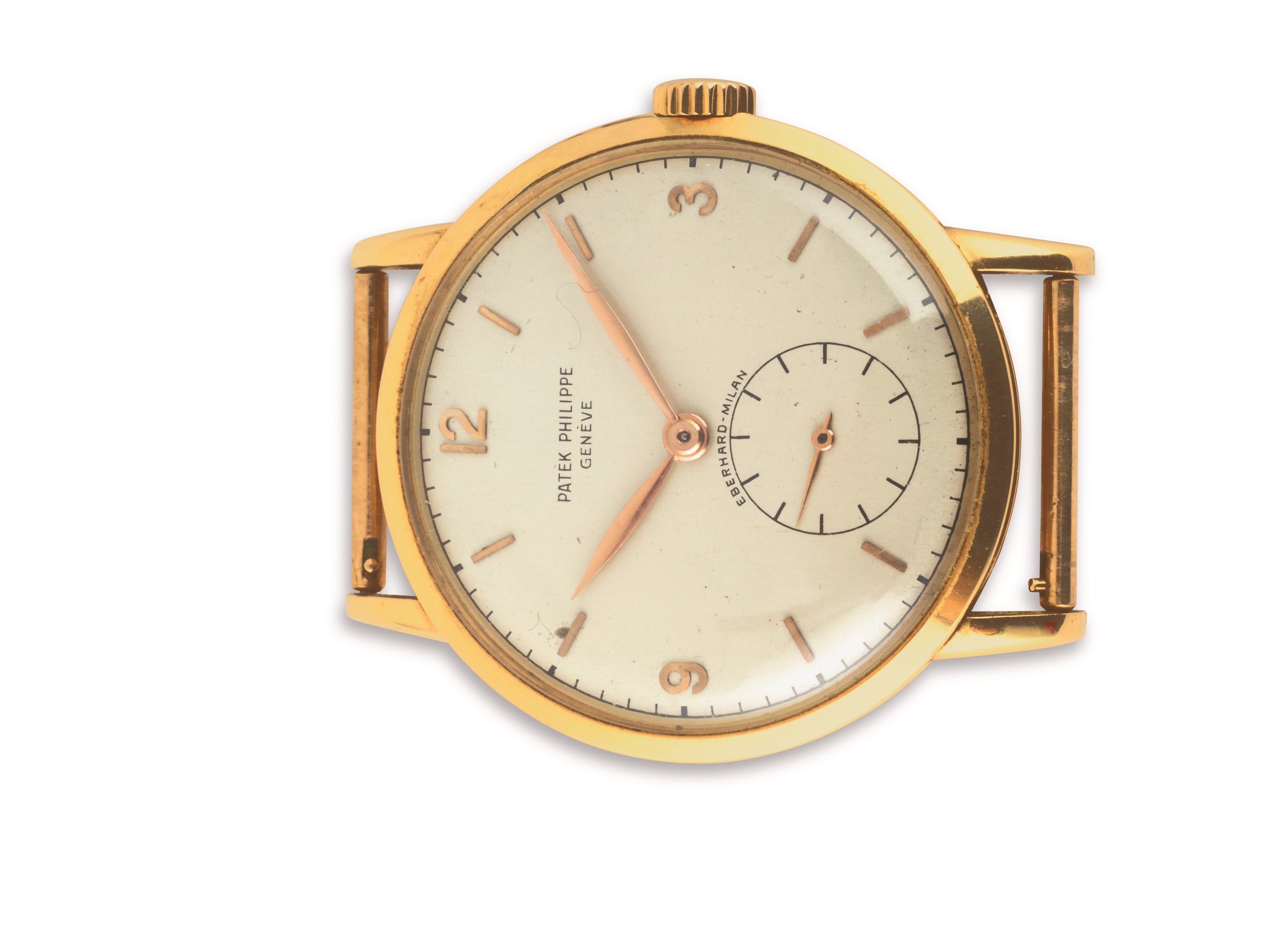 Patek Philippe - Raro ed Elegante Calatrava Ref 1513 in Oro Giallo 18k, Quadrante Retailer Eberha...