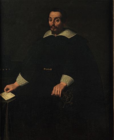 Scuola Lombarda del XVII Secolo Ritratto di Gentiluomo con Lettera