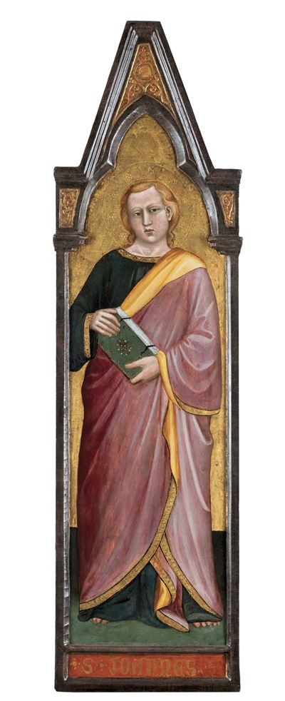 San Giovanni Evangelista, tempera su tavola a fondo oro