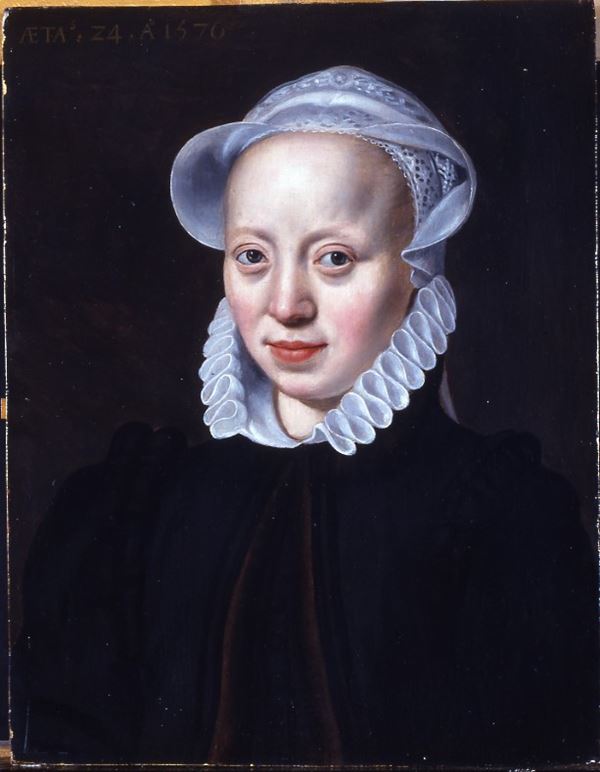 Ritratto di giovane donna con cuffia