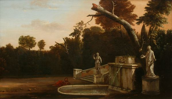 Jan Blom - Giardino con fontana
