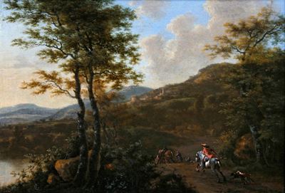 Jacob De Heusch (1656 Utrecht - 1701 Amsterdam) e Jan Van Huchtenburgh (1647 Haarlem - 1733 Amste...